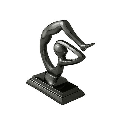 Figura Decorativa Metal Preto 19cm Rojemac
