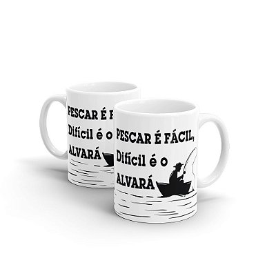 Caneca Cerâmica Branca - PESCARIA