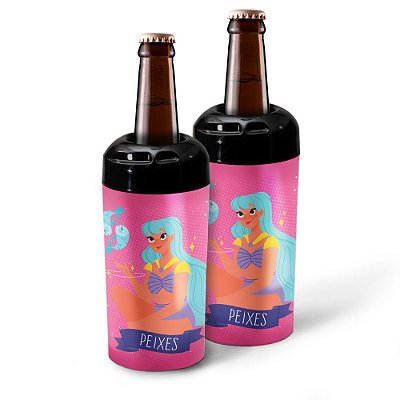 Porta Garrafa Térmico 600ml Signos (rosa) - Peixes