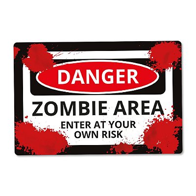 Placa Decorativa 20x30 - ZOMBIES