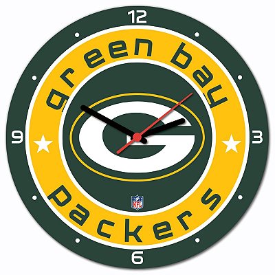 Relógio de Parede Licenciado NFL - Green Bay Packers (Verde)