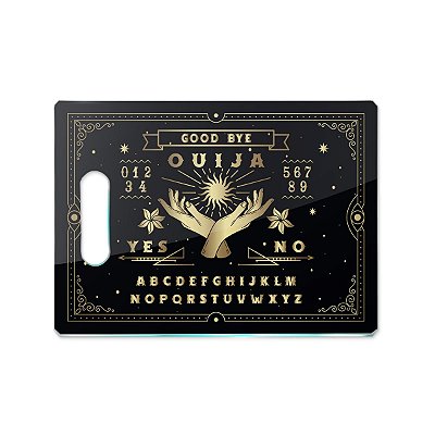 Tábua de Carne de Vidro 35x25 - Ouija Preta