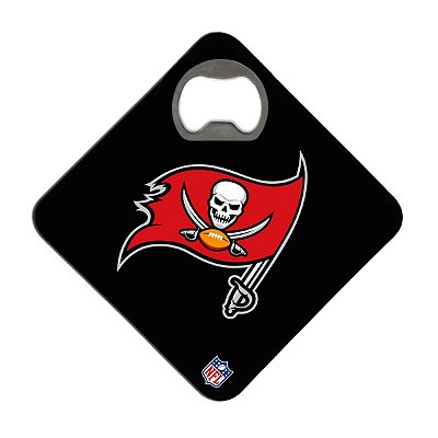 Porta Copos c/ Abridor Licenciado NFL - Tampa Bay Buccaneers (Preto)