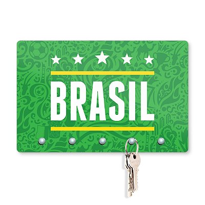 Porta Chaves 20X13 - Brasil (Verde) Copa do Mundo
