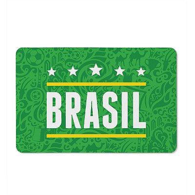 Tapete de Tecido Multiuso 60x40cm - Brasil (Verde) Copa do Mundo