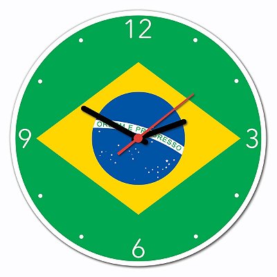 Relógio de Parede - Bandeira do Brasil