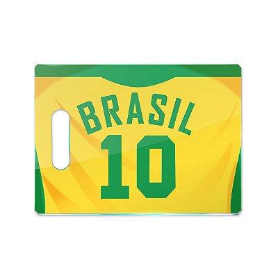 Tábua de Carne de Vidro 35x25 - Camisa do Brasil