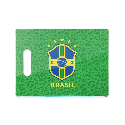 Tábua de Carne de Vidro 35x25 - Brasil Hexa Verde