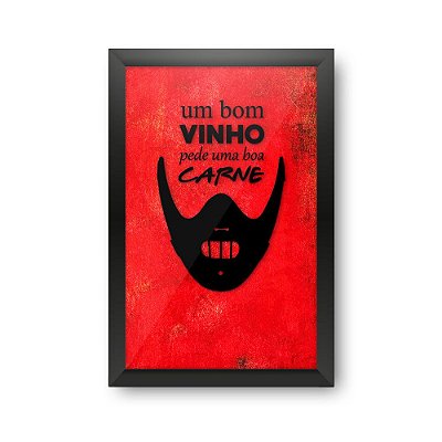 Quadro Porta Rolhas de Vinho - CARNE