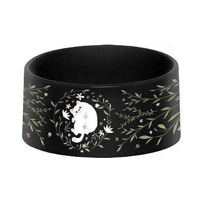 Comedouro e Bebedouro Pet - Gatinho Floral