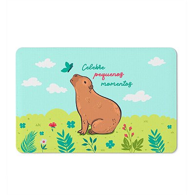 Tapete de Tecido Multiuso 60x40cm - Capivara - Pequenos Momentos