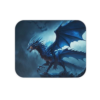 Mouse Pad em Tecido - Dragons - Dragão Azul