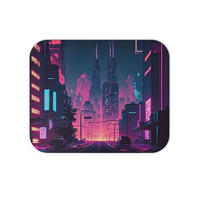 Mouse Pad em Tecido - Cyberpunk - City