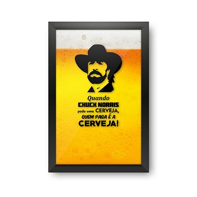 Quadro Porta Tampinha de Cerveja - QUEM PAGA