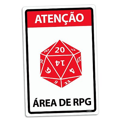 Placa Decorativa 24x16 - ÁREA RPG