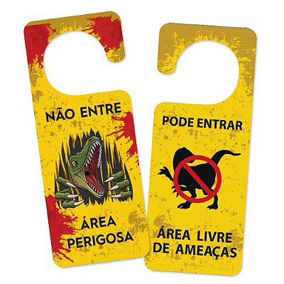 Aviso de Porta - AMEAÇA DINO