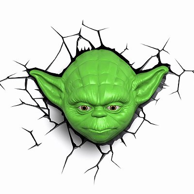 Luminária 3D Light FX Star Wars Rosto Yoda