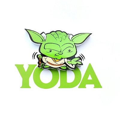 Mini Luminária 3D Light FX Star Wars Yoda
