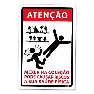 Placa Decorativa 24x16 - Não mexer na coleção