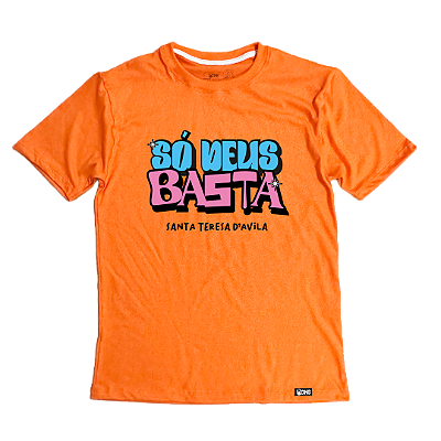 Camiseta Oversized usedons Só Deus Basta - Laranja ref 3183