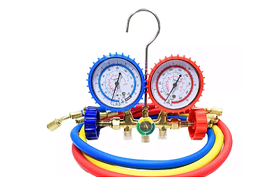 Manifold Ar Condicionado Split R12 R22 R404a R134a Et636 Mangueiras 1/4 90CM