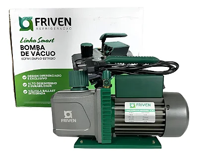Bomba Vácuo 5cfm 1/2hp Bivolt Duplo Estágio Refrigeração Friven