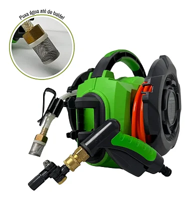 Lavadora De Pressão Ar Condicionado À Bateria Wipcool C10b Verde E Cinza