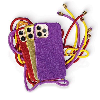 Capa Glitter com alça de cordão