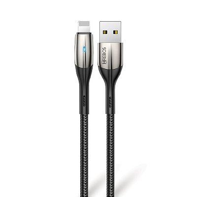 Cabo Turbo Ponta Metalizada Luz de Led - 1,0m - (HS-104 / HS-105 / HS106)