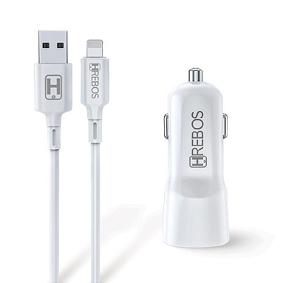 Kit Carregador Veicular - Dual USB - 2.4A + Cabo (HS-80v / HS-80c / HS-80i)