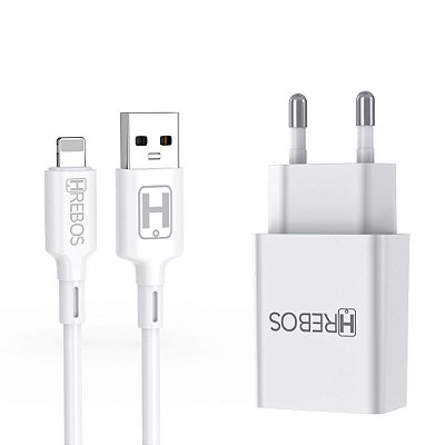 Kit Carregador USB - Fast Charge 2.4A + Cabo (HS150V /HS-150C / HS150i)