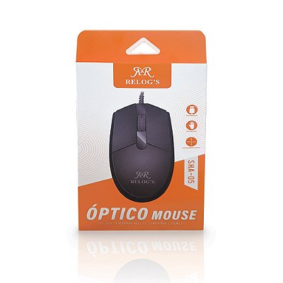 Mouse Óptico USB 3 Botões Preto SHA-05