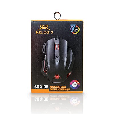 Mouse Gamer Led com Led Relog´s SHA-06