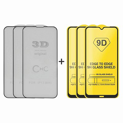 Kit Películas 3D + Películas 9D MAIS VENDIDOS