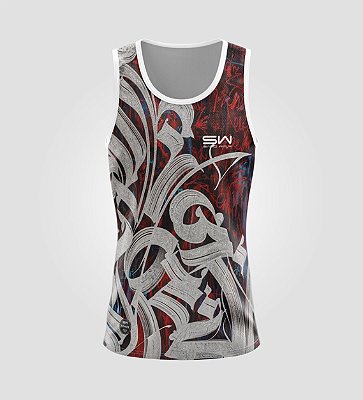 Regata Masculina | Grafite Premium Vermelho