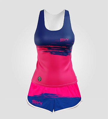 Conjunto Regata e Shorts | Feminino | Pink&Blue 2.0