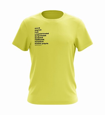 Camiseta Ano Novo | Frutos do Espírito | Masculina | Amarela | Rev 2022 |