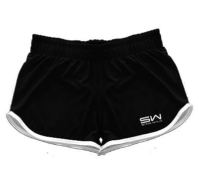 Shorts Feminino | Modelo Treino | Clássico preto e branco