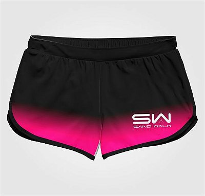 Shorts Feminino | Modelo Treino | Preto e Rosa