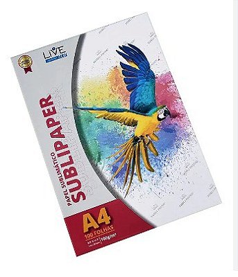 Papel para Sublimação LIVE  Sublipaper A4 100g - 100 Folhas