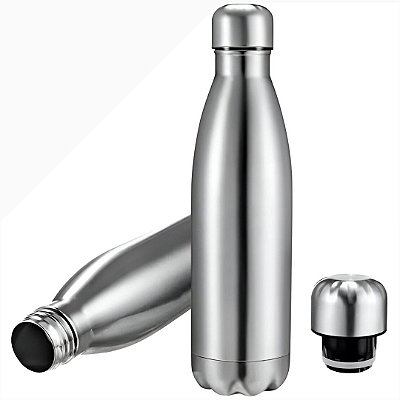 Garrafa de Aluminio 600 ml - Prata Sublimação
