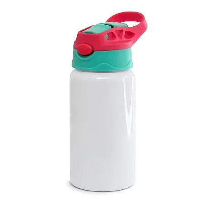 Squeeze de Aluminio Infantil 500 ml - Tampa Vermelho/Verde