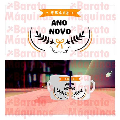 Feliz ano novo - Arte para Caneca