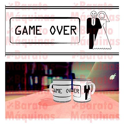 Game Over Homem - Arte para Caneca