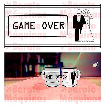 Game Over Mulher - Arte para Caneca