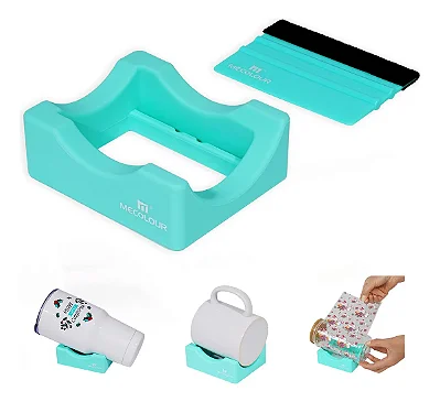 Espátula e Suporte para Adesivagem de Produtos Cilíndricos - Mecolour