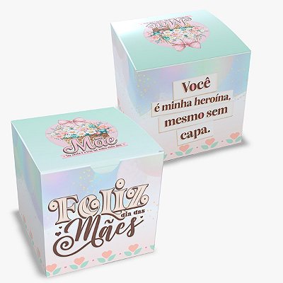 Caixa Caneca Mãe - Você é minha Heroína mesmo sem Capa