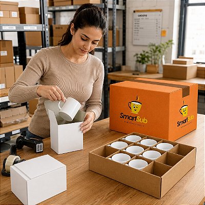 Kit 36 Canecas Smart Sub P/ SUBLIMAÇÃO 325ML – LINHA LIVE COM CAIXINHA