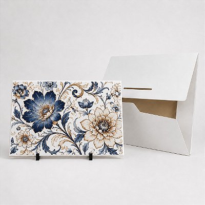Kit 10 Azulejos 15x20 Eliane P/ Sublimação com Suporte + Caixinha