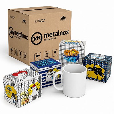 Caneca Metalnox + Caixinha Temática Dia dos Pais - 10 Unidades